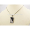 Trendy 316L en acier inoxydable Dog Tag Pendant Necklace